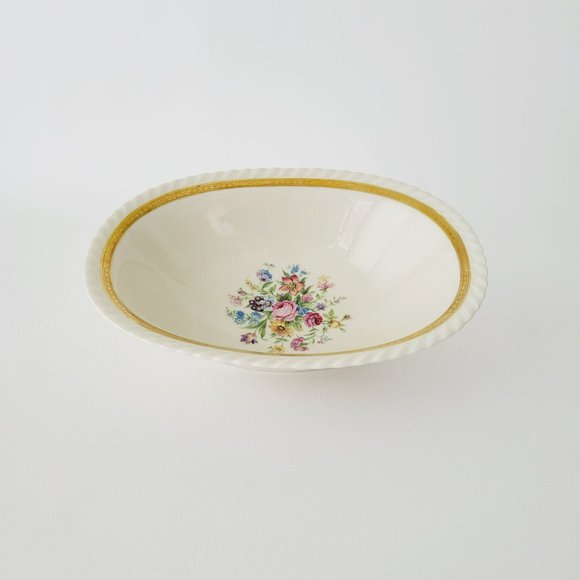 Krautheim Large Oval Platter La Marquise Selb Bavaria Gold Trim Floral Center - Picture 1 of 10